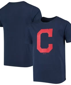 Youth Navy Cleveland Indians Primary Logo Team T-Shirt