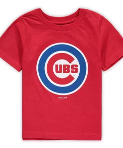 Toddler Red Chicago Cubs Primary Team Logo T-Shirt