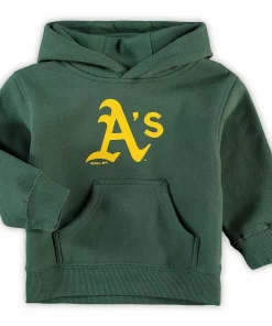 Toddler Green Oakland Athletics Primary Logo Team Pullover Hoodie