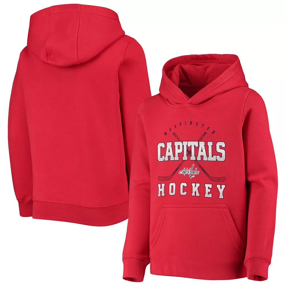 Youth Red Washington Capitals Digital Fleece Pullover Hoodie 2 Youth Red Washington Capitals Digital Fleece Pullover Hoodie - Image 2