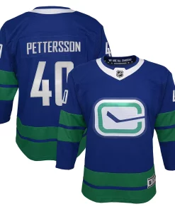 Alternative view of Youth Elias Pettersson Royal Vancouver Canucks 2019/20 Alternate Premier Player Jersey