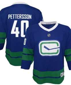 Alternative view of Youth Elias Pettersson Royal Vancouver Canucks 2019/20 Alternate Replica Player Jersey