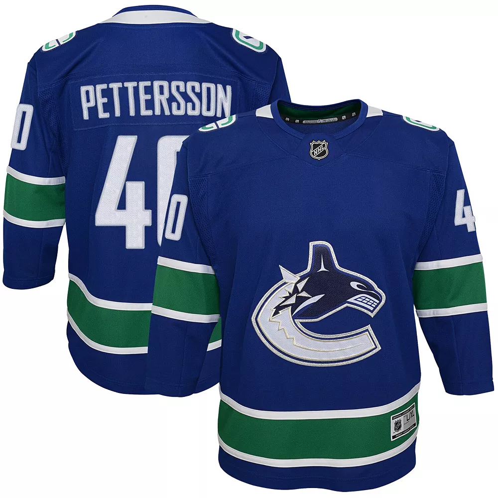 Youth Elias Pettersson Blue Vancouver Canucks 2019/20 Home Premier Player Jersey 1 Youth Elias Pettersson Blue Vancouver Canucks 2019/20 Home Premier Player Jersey