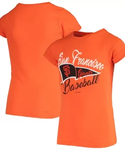 Girls Youth Orange San Francisco Giants Fly the Flag T-Shirt -MLB Shop 4446305 ALT