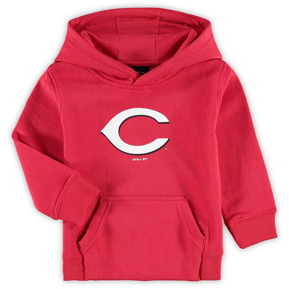 Toddler Red Cincinnati Reds Primary Logo Team Pullover Hoodie 1 Toddler Red Cincinnati Reds Primary Logo Team Pullover Hoodie