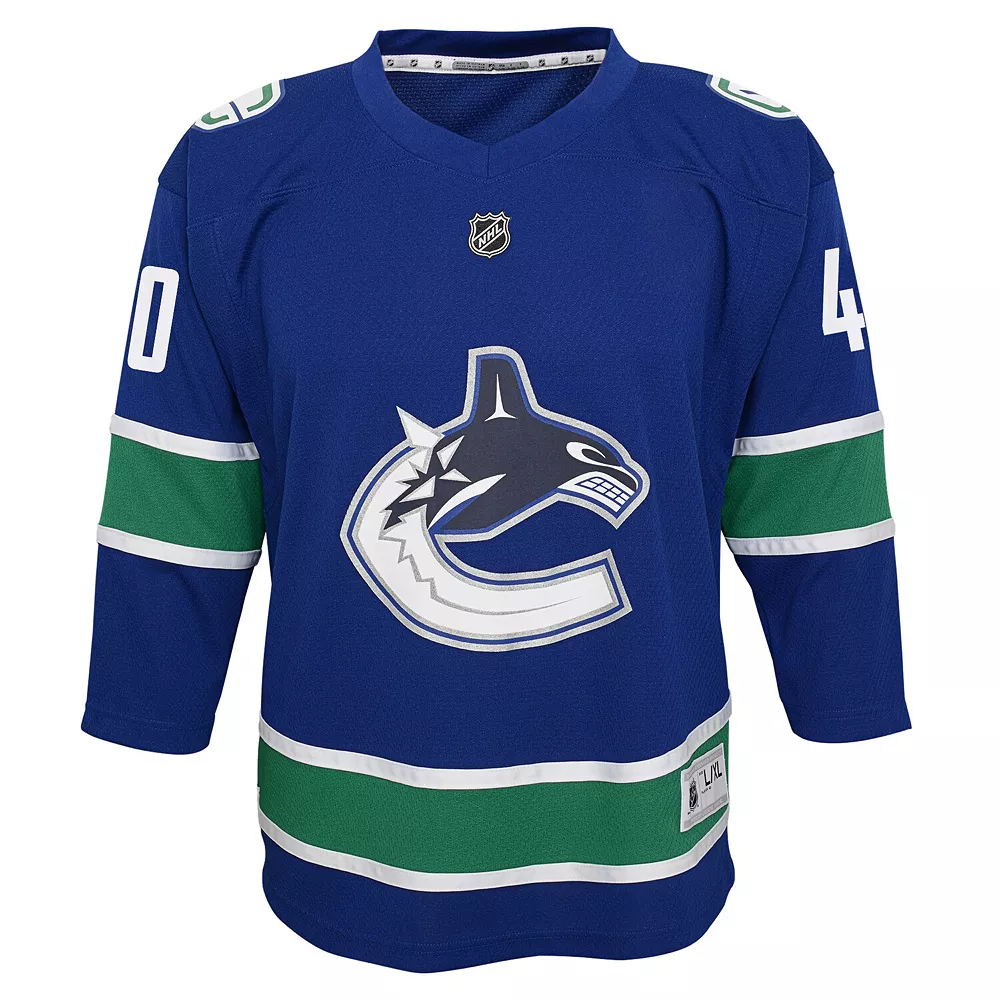 Youth Elias Pettersson Blue Vancouver Canucks 2019/20 Home Replica Player Jersey 3 Youth Elias Pettersson Blue Vancouver Canucks 2019/20 Home Replica Player Jersey - Image 3