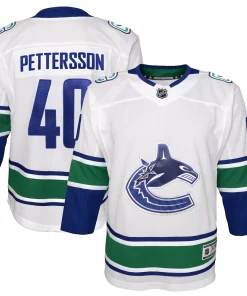 Youth Elias Pettersson White Vancouver Canucks 2019/20 Away Premier Player Jersey