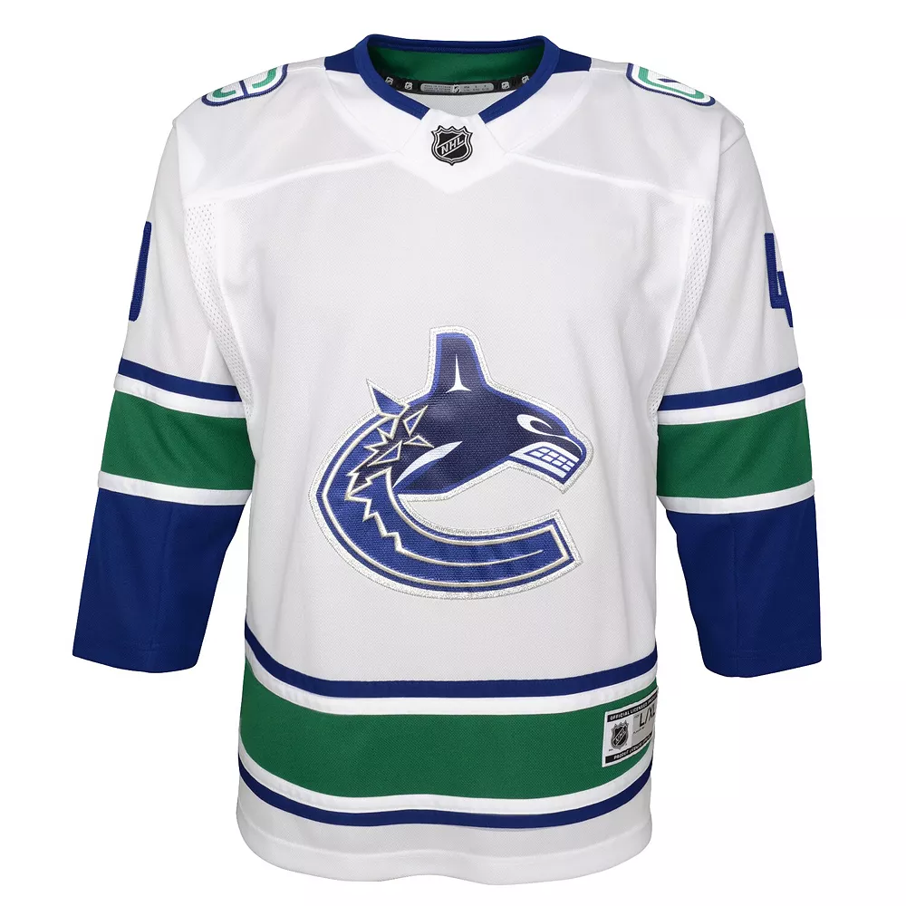Youth Elias Pettersson White Vancouver Canucks 2019/20 Away Premier Player Jersey 3 Youth Elias Pettersson White Vancouver Canucks 2019/20 Away Premier Player Jersey - Image 3