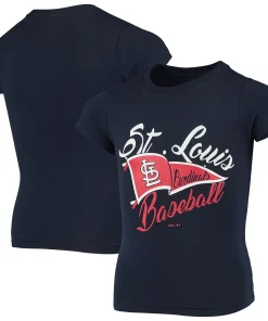 Girls Youth Navy St. Louis Cardinals Fly the Flag T-Shirt