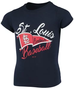 Alternative view of Girls Youth Navy St. Louis Cardinals Fly the Flag T-Shirt