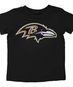 Preschool Baltimore Ravens Black Primary Logo T-Shirt