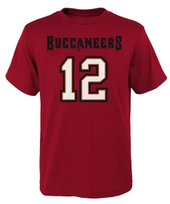 Youth Tom Brady Red Tampa Bay Buccaneers Mainliner Player Name & Number T-Shirt 5 Youth Tom Brady Red Tampa Bay Buccaneers Mainliner Player Name & Number T-Shirt -MLB Shop 4541934 ALT2