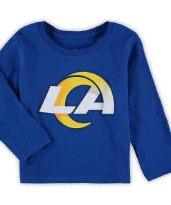 Toddler Royal Los Angeles Rams Team Logo Long Sleeve T-Shirt