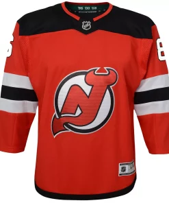 Youth Jack Hughes Red New Jersey Devils Home Premier Player Jersey -MLB Shop 4612901 ALT2