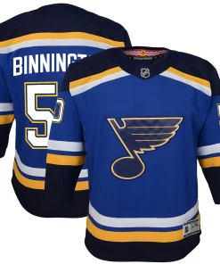 Youth Jordan Binnington Blue St. Louis Blues Home Premier Player Jersey -MLB Shop 4614790 ALT