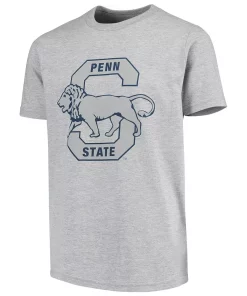 Alternative view of Youth Heathered Gray Penn State Nittany Lions Vault Logo Short Sleeve T-Shirt