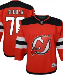 Alternative view of Youth P.K. Subban Red New Jersey Devils Home Premier Player Jersey