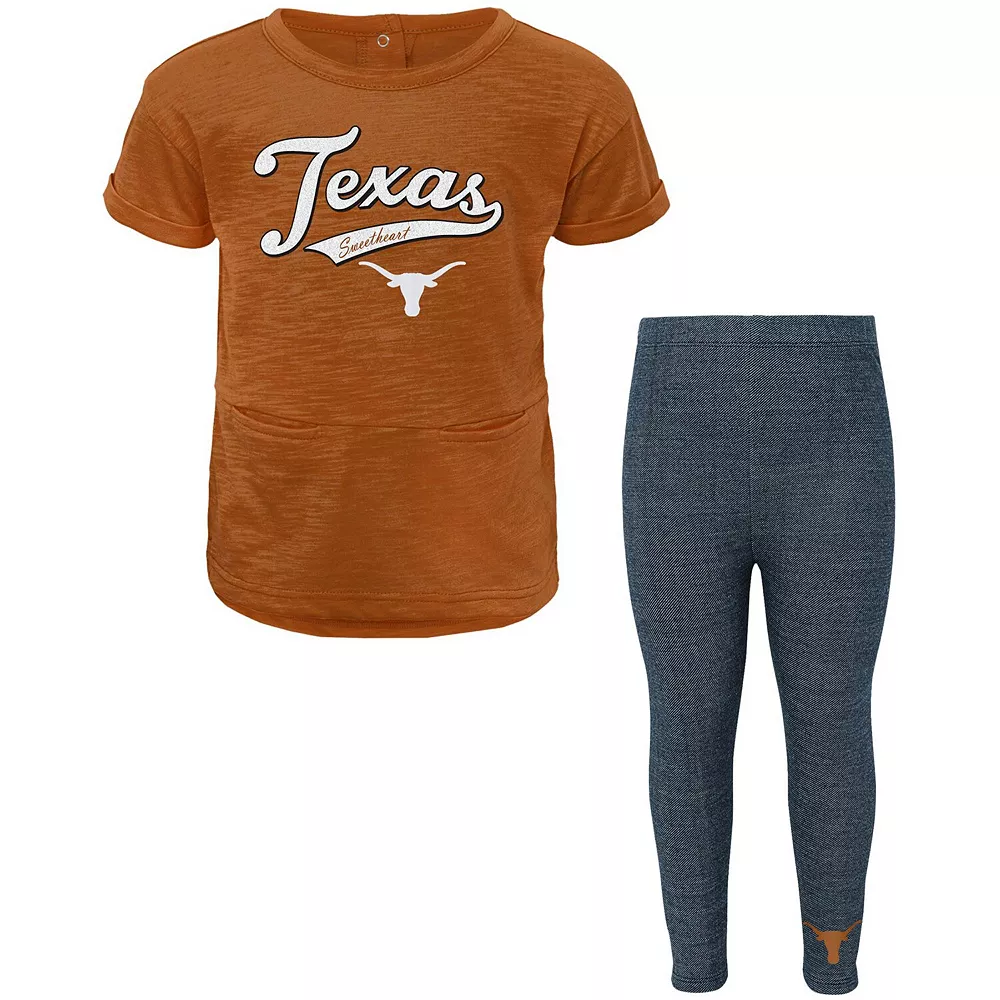 Girls Preschool Texas Orange Texas Longhorns Stadium T-Shirt & Leggings Set 1 Girls Preschool Texas Orange Texas Longhorns Stadium T-Shirt & Leggings Set