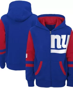 Youth Royal New York Giants Stadium Full-Zip Hoodie