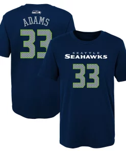Alternative view of Preschool Jamal Adams College Navy Seattle Seahawks Mainliner Player Name & Number T-Shirt