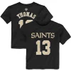 Toddler Michael Thomas Black New Orleans Saints Mainliner Player Name & Number T-Shirt