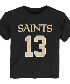 Toddler Michael Thomas Black New Orleans Saints Mainliner Player Name & Number T-Shirt -MLB Shop 4643896 ALT2