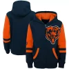 Youth Navy Chicago Bears Stadium Full-Zip Hoodie