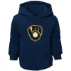 Toddler Navy Milwaukee Brewers Primary Logo Team Pullover Hoodie
