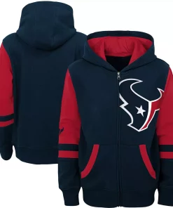 Youth Navy Houston Texans Stadium Full-Zip Hoodie -MLB Shop 4644889 ALT