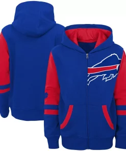Alternative view of Youth Royal Buffalo Bills Stadium Full-Zip Hoodie
