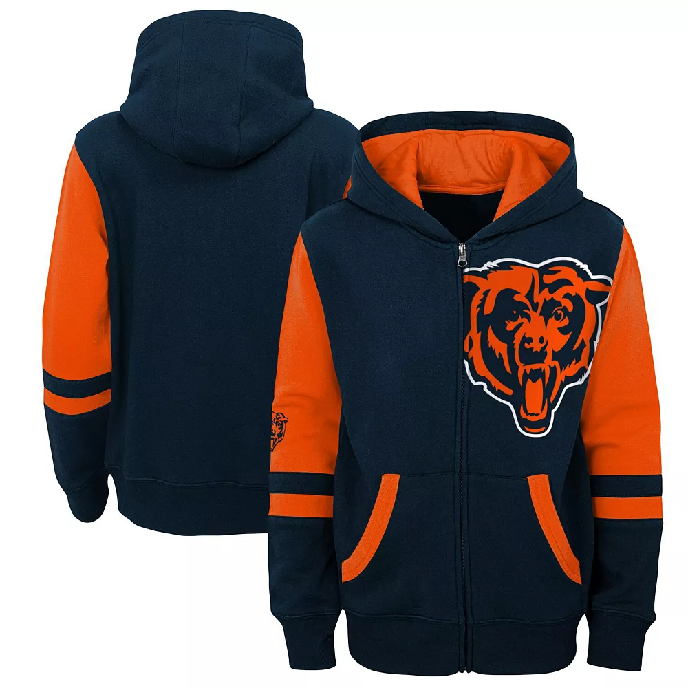 Preschool Navy Chicago Bears Stadium Full-Zip Hoodie 1 Preschool Navy Chicago Bears Stadium Full-Zip Hoodie