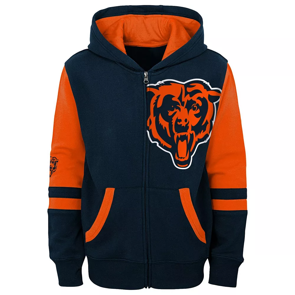 Preschool Navy Chicago Bears Stadium Full-Zip Hoodie 3 Preschool Navy Chicago Bears Stadium Full-Zip Hoodie - Image 3