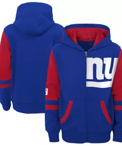 Preschool Royal New York Giants Stadium Full-Zip Hoodie