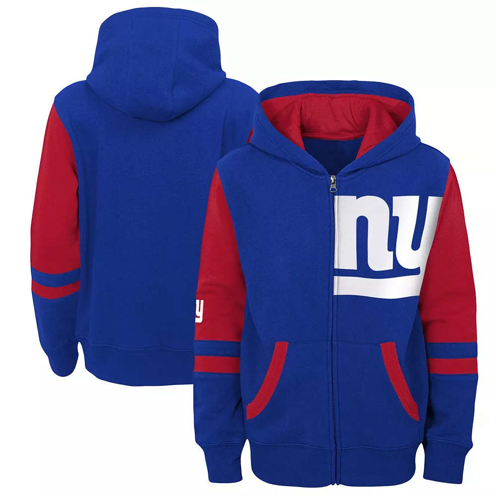 Preschool Royal New York Giants Stadium Full-Zip Hoodie 1 Preschool Royal New York Giants Stadium Full-Zip Hoodie