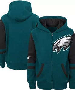 Preschool Midnight Green Philadelphia Eagles Stadium Full-Zip Hoodie