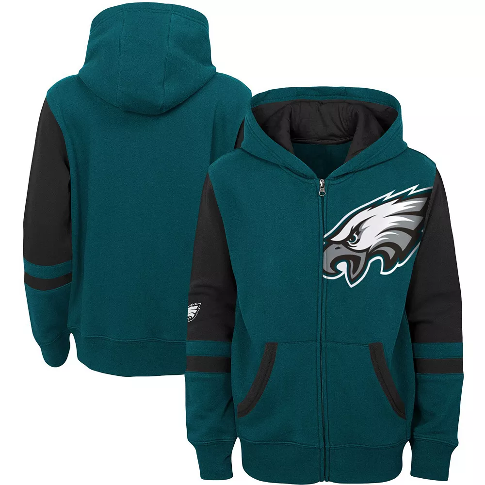 Preschool Midnight Green Philadelphia Eagles Stadium Full-Zip Hoodie 1 Preschool Midnight Green Philadelphia Eagles Stadium Full-Zip Hoodie