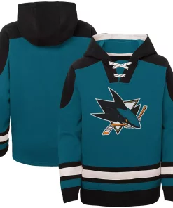 Youth Teal San Jose Sharks Ageless Must-Have Lace-Up Pullover Hoodie