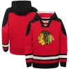 Youth Red Chicago Blackhawks Ageless Must-Have Lace-Up Pullover Hoodie