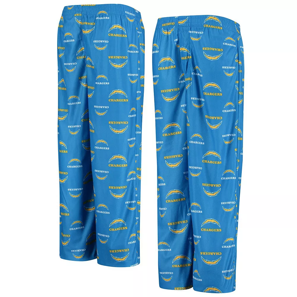 Youth Powder Blue Los Angeles Chargers Team Color Pajama Pants 2 Youth Powder Blue Los Angeles Chargers Team Color Pajama Pants - Image 2