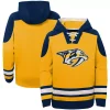 Youth Gold Nashville Predators Ageless Must-Have Lace-Up Pullover Hoodie