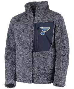 Girls Youth Navy St. Louis Blues Fan Gear Sherpa Full-Zip Jacket 6 Girls Youth Navy St. Louis Blues Fan Gear Sherpa Full-Zip Jacket -MLB Shop 4653328 ALT2