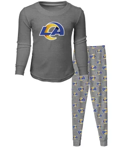 Preschool Gray Los Angeles Rams Long Sleeve T-Shirt & Pants Sleep Set