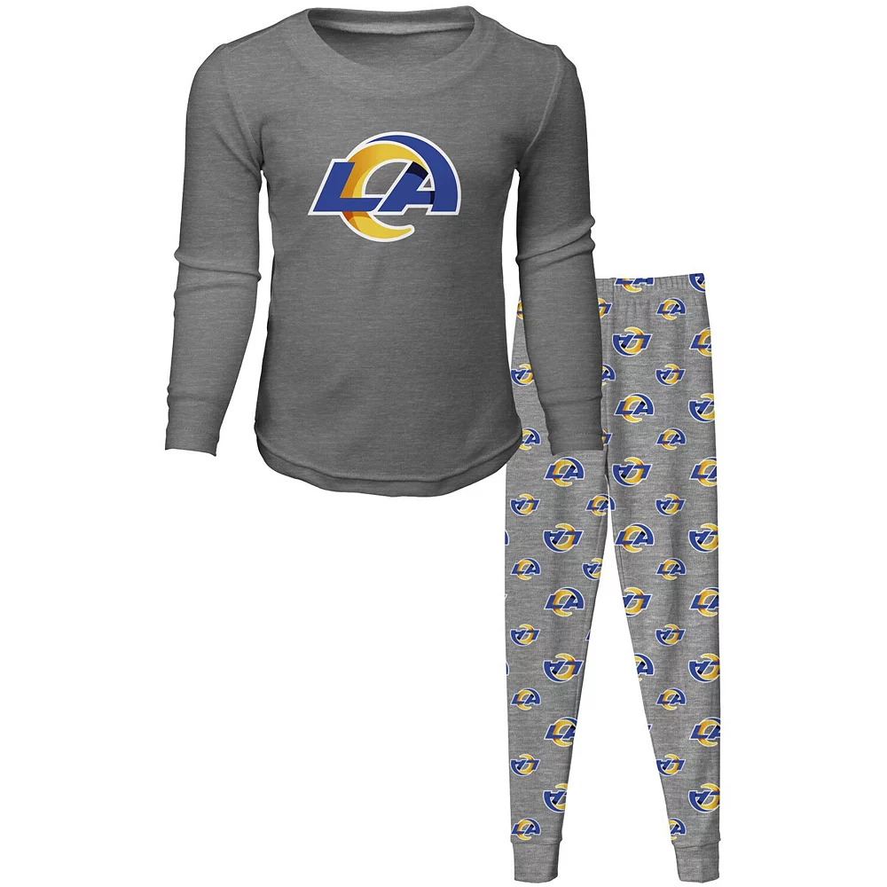 Preschool Gray Los Angeles Rams Long Sleeve T-Shirt & Pants Sleep Set 1 Preschool Gray Los Angeles Rams Long Sleeve T-Shirt & Pants Sleep Set