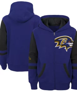 Preschool Purple Baltimore Ravens Stadium Full-Zip Hoodie