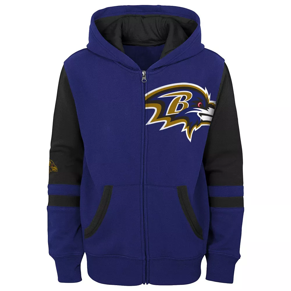 Preschool Purple Baltimore Ravens Stadium Full-Zip Hoodie 3 Preschool Purple Baltimore Ravens Stadium Full-Zip Hoodie - Image 3