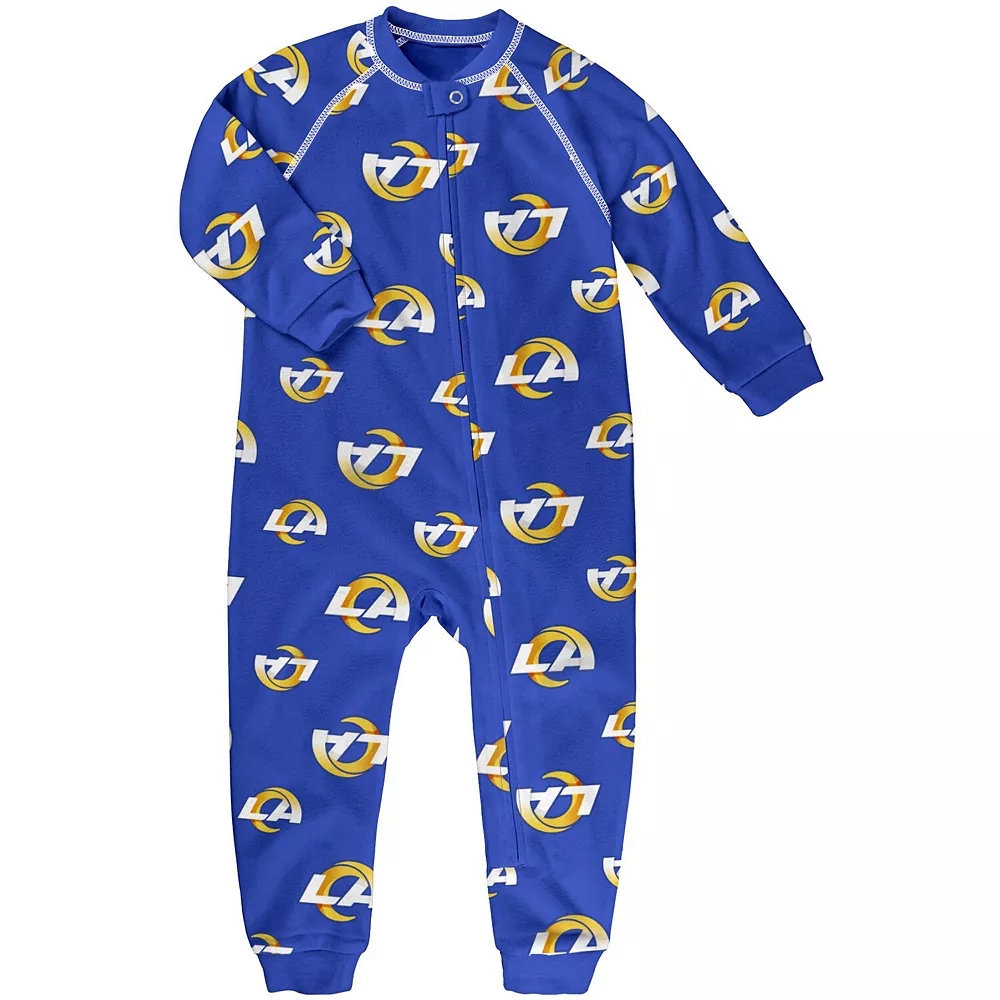 Toddler Royal Los Angeles Rams Raglan Full-Zip Jumper 1 Toddler Royal Los Angeles Rams Raglan Full-Zip Jumper