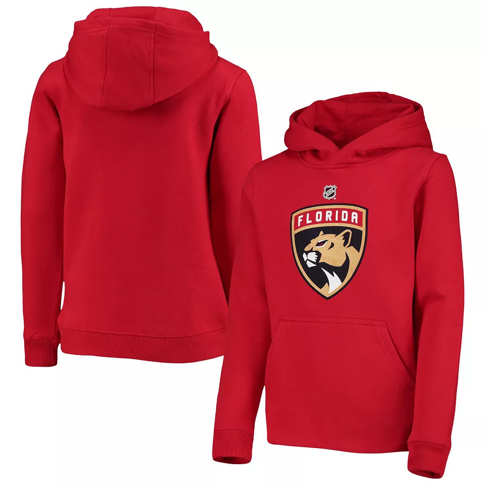 Youth Red Florida Panthers Primary Logo Pullover Hoodie 2 Youth Red Florida Panthers Primary Logo Pullover Hoodie - Image 2