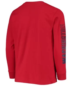 Youth Red Washington Nationals Platinum Logo Long Sleeve T-Shirt -MLB Shop 4775210 ALT3