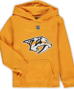 Preschool Gold Nashville Predators Primary Logo Pullover Hoodie