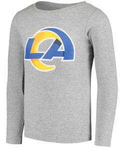 Youth Gray Los Angeles Rams Long Sleeve T-Shirt & Pants Sleep Set 5 Youth Gray Los Angeles Rams Long Sleeve T-Shirt & Pants Sleep Set -MLB Shop 4783062 ALT2